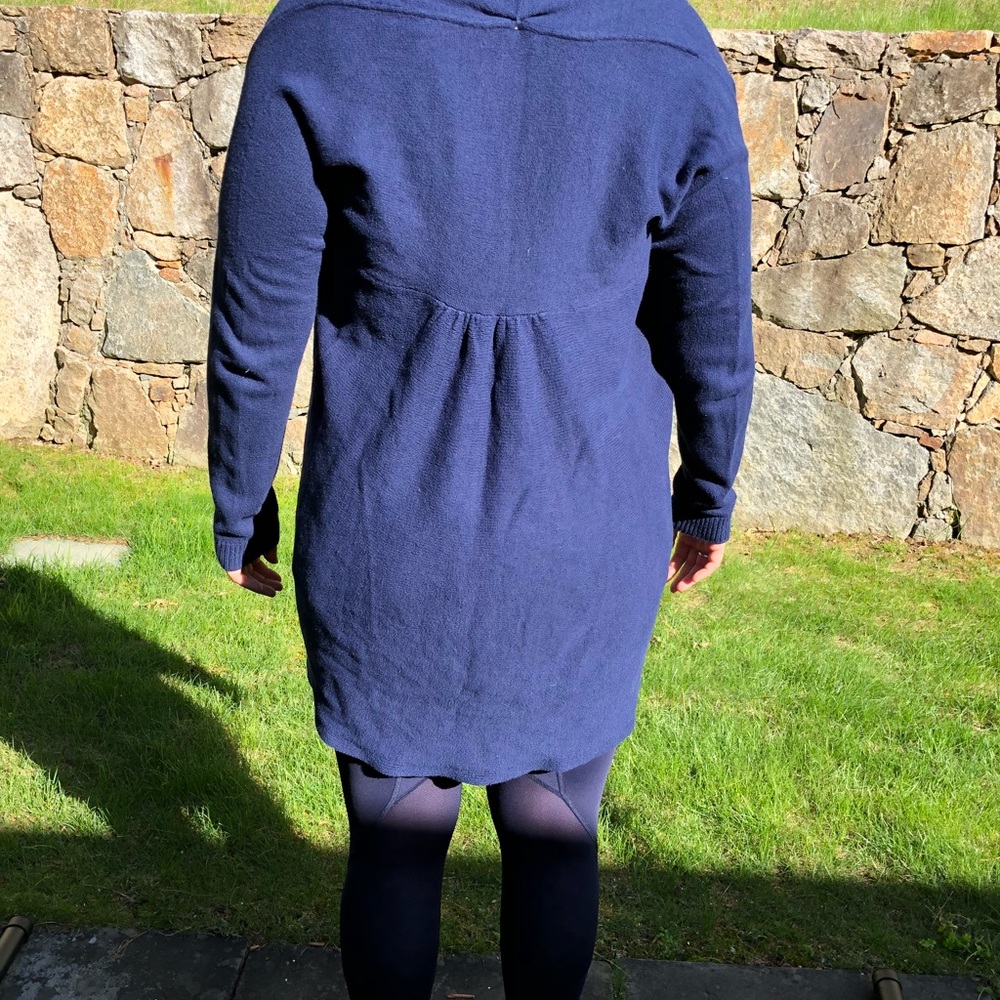 Lilly, navy cotton cardigan